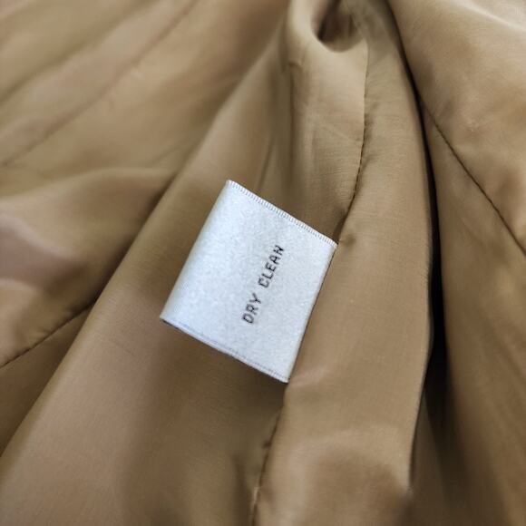 Talbots Womens Vintage Quilted Blazer Jacket Petite Size 14 Tan Workwear Career - Picture 7 of 12